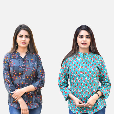 METRONAUT Casual Floral Print Women Multicolor Top