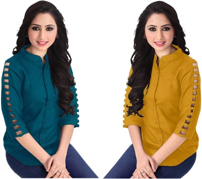 Padam Casual Self Design Women Multicolor Top