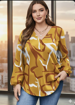 Heavenly attire Casual Printed Women Blue Top