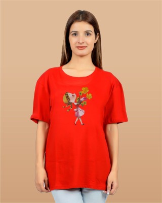 STHULAS Casual Printed Women Red Top