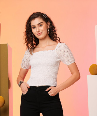 Globus Party Self Design Women White Top