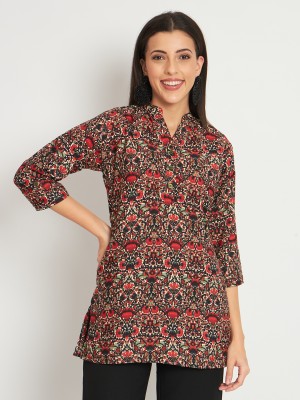 ANGOORI FASHION Casual Printed Women Beige, Black, Red Top