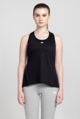 ADIDAS Casual Printed Women Black Top