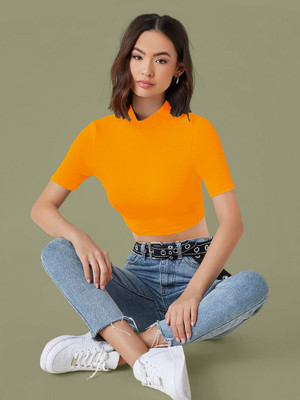 Maheshvi Casual Solid Women Yellow Top