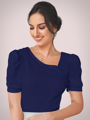 Kashonaa Casual Solid Women Dark Blue Top