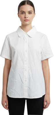 SHOPE ARORA Casual Solid Women White Top