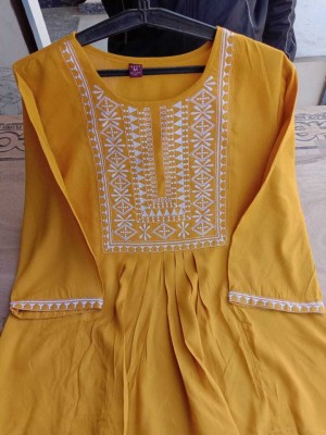 HINDUSTHAN FASHION Formal Embroidered Women Yellow Top