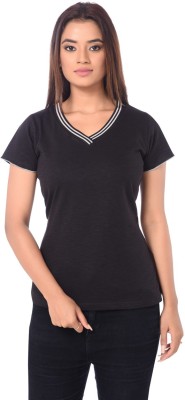 True Spirit Casual Solid Women Black Top