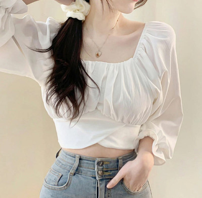 Asadgarmants Casual Solid Women White Top