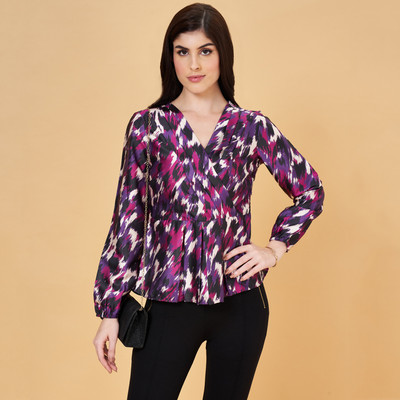 Annabelle by Pantaloons Formal Printed Women Multicolor Top