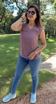 bhanderi fashion Casual Self Design Women Multicolor Top