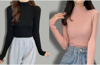 NT CLOTHING Casual Solid, Striped Women Multicolor Top