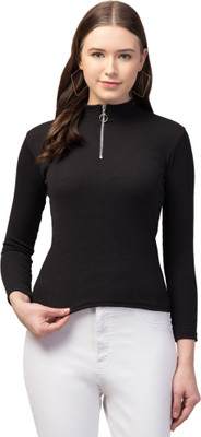 ASAD GARMENTS Casual Solid Women Black Top