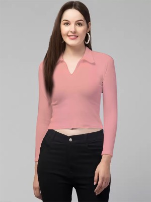 Dream Beauty Fashion Casual Solid Women Pink Top