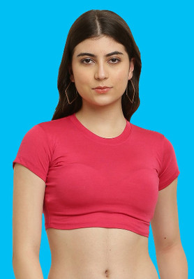 CANIDAE Casual Solid Women Pink Top