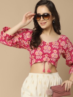 UNLIMITED Casual Printed Women Pink, Beige, White Top