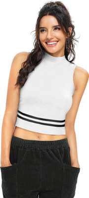 Shoponbit Casual Solid Women White Top