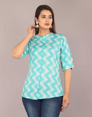 Radha Rani creation Casual Printed, Self Design Women Multicolor Top