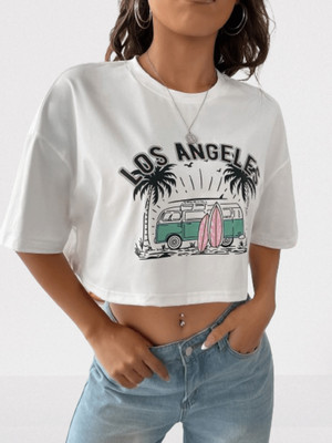 Aahwan Casual Printed Women White Top