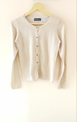 Moswa Casual Solid Women Beige Top