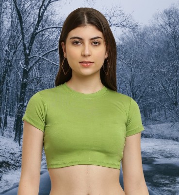 elegance redefined Casual Solid Women Green Top