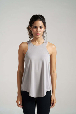 MUNNS & MARS Casual Solid Women Grey Top