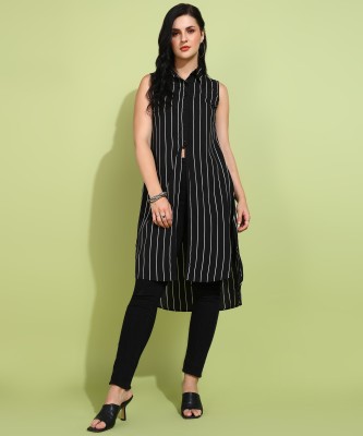 FashFun Casual Striped Women Black, White Top