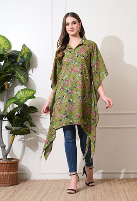 DECKEDUP Casual Printed Women Green Top