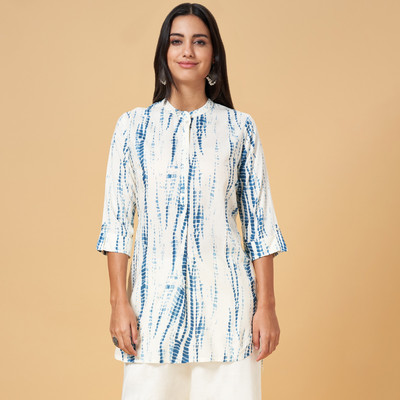 Rangmanch by Pantaloons Casual Printed Women Blue, White Top