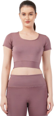 INDIAN HAWK Casual Solid Women Brown Top