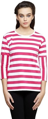 Povami Casual Striped Women Pink, White Top