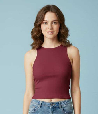 shri creations Casual Solid Women Maroon Top