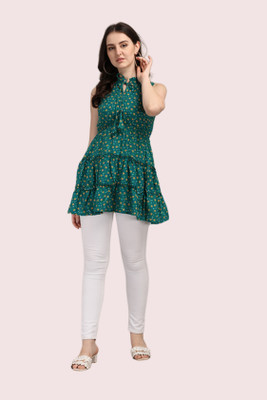 RIEKA Casual Printed Women Multicolor Top