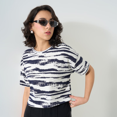 Honey By Pantaloons Casual Printed Women White Top