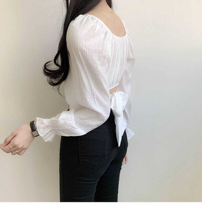 NewlookAs Casual Solid Women White Top