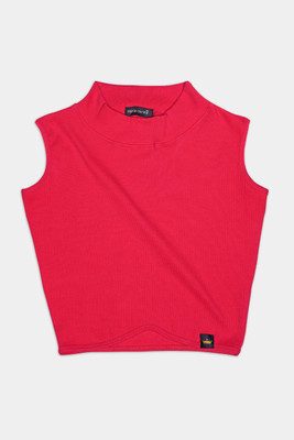 french crown Casual Solid Women Red Top