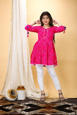 FULPARI Casual Printed Women Pink Top