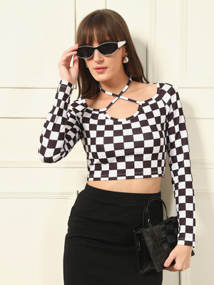 TANDUL Casual Checkered Women Multicolor Top