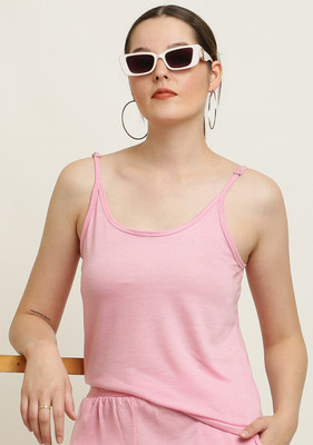 GLAMY COUTURE Casual Solid Women Pink Top