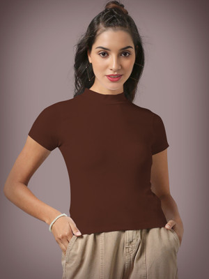 NAVYANKAA Casual Self Design Women Brown Top