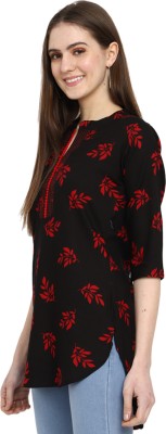 V-MART Casual Floral Print Women Black, Red Top