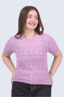 FEVERFEW Party Self Design Women Purple Top