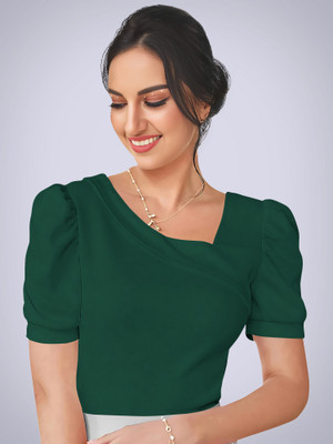 Kashonaa Casual Solid Women Dark Green Top
