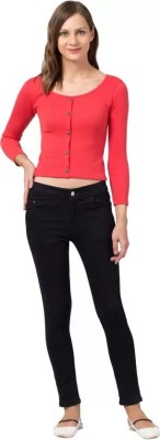 Fashion Passion India Casual Self Design Women Red Top