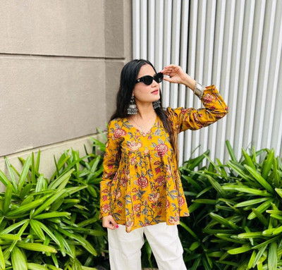 SRP FASHION Casual Floral Print Women Multicolor Top