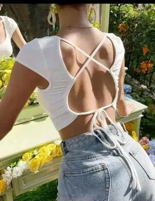 Sovi fashion Casual Solid Women White Top