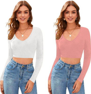 Dream Beauty Fashion Casual Solid Women Multicolor Top