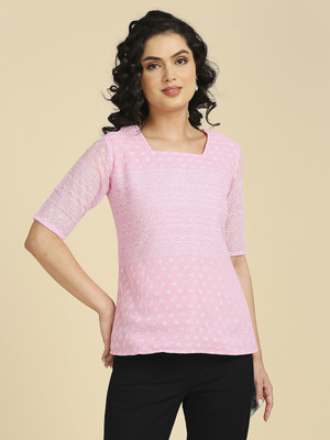 GUFRINA Casual Printed Women Pink Top