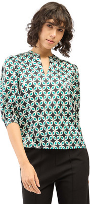 SALT ATTIRE Formal Geometric Print Women Multicolor Top