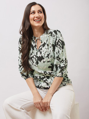 Globus Casual Printed Women Black Top